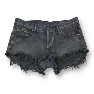 Denim Colman Saltwater & Song Black Distressed Jean Shorts Size 25
